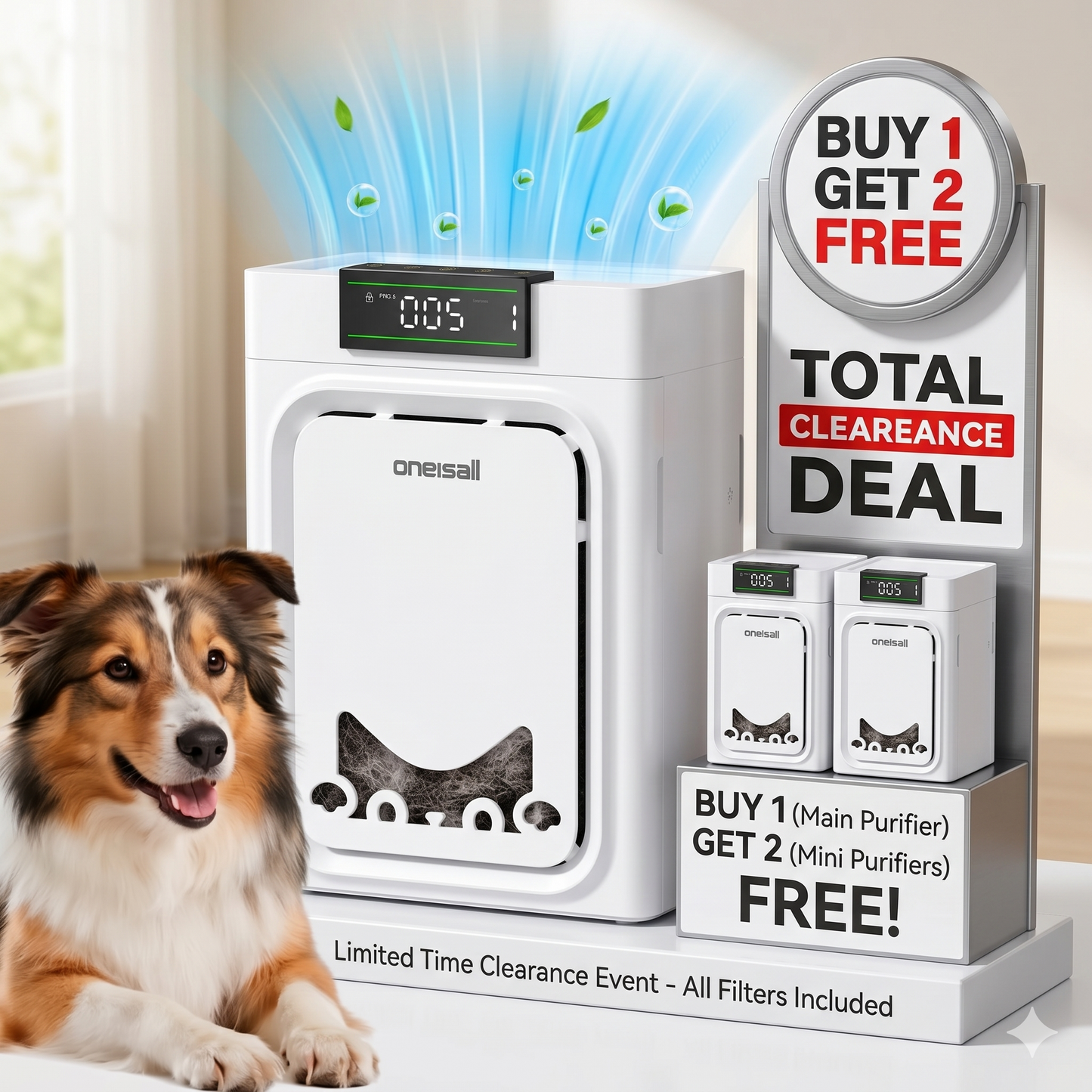 BreezyPaws — The 3-in-1 Pet Air Purifier for a Fresh, Allergen-Free Home All Summer Long